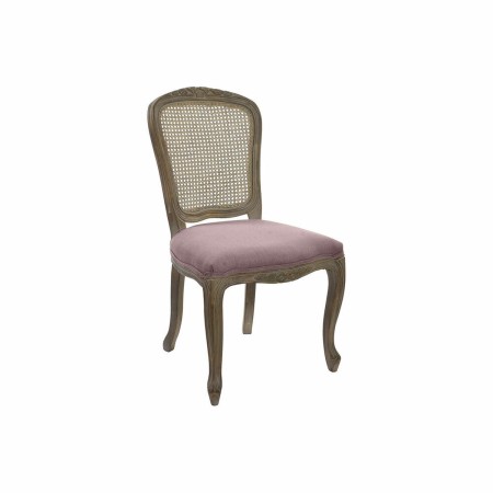 Chaise DKD Home Decor Rose Bois Polyester Rotin (53 x 49 x 95 cm)