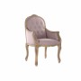 Chaise DKD Home Decor Rose Lin Bois d'hévéa (63.5 x 50 x 102 cm)