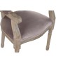 Chaise de Salle à Manger DKD Home Decor Rose Bois Polyester (55 x 52 x 95 cm)