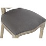 Chaise DKD Home Decor Lin Bois d'hévéa Gris foncé (48 x 46 x 96 cm)