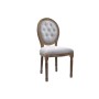 Chaise DKD Home Decor Lin Bois d'hévéa Gris clair (48 x 46 x 96 cm)