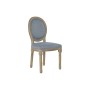 Chaise DKD Home Decor Bleu Lin Bois d'hévéa (48 x 46 x 96 cm)