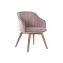 Chaise DKD Home Decor Rose Bois d'hévéa (56 x 55 x 74 cm)