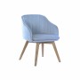 Chaise DKD Home Decor Bleu Bois d'hévéa (56 x 55 x 74 cm)