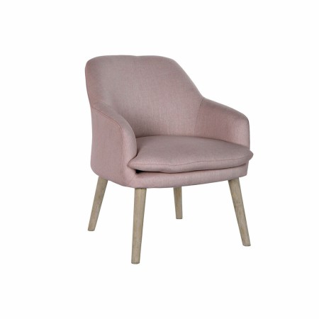 Chaise DKD Home Decor Rose Bois Polyester (61 x 68 x 78 cm)