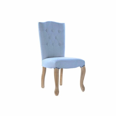 Chaise DKD Home Decor Bleu Lin Bois d'hévéa (51 x 47.5 x 101 cm)