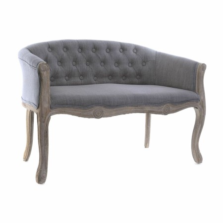 Canapé DKD Home Decor Polyester Bois d'hévéa Gris foncé (107 x 61 x 71 cm)