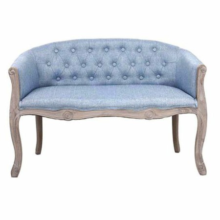 Canapé DKD Home Decor Bleu Polyester Bois d'hévéa (107 x 61 x 71 cm)