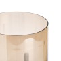 Bougeoir Doré Verre Acier 15 x 15 x 29 cm
