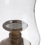 Bougeoir Naturel Bois Verre 20 x 20 x 76 cm
