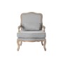 Fauteuil DKD Home Decor Naturel Bois Polyester Gris clair (66 x 66 x 94 cm)