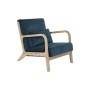 Fauteuil DKD Home Decor Bois Turquoise Polyester (66 x 79 x 75 cm)