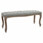 Banquette DKD Home Decor  Gris Polyester Velours Bois d'hévéa (112 x 37 x 48 cm)