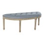 Banquette DKD Home Decor  Naturel Bleu Polyester Velours Bois d'hévéa (125 x 43 x 48 cm)