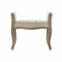 Banquette DKD Home Decor  Naturel Gris Polyester Velours Bois d'hévéa (65 x 46 x 60,5 cm)