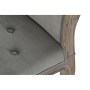 Banquette DKD Home Decor  Gris Polyester Velours Bois d'hévéa (109 x 39 x 60 cm)