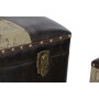Banquette DKD Home Decor  Bois Marron Lin PU (71 x 41 x 44 cm)