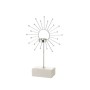 Bougeoir Blanc Argenté Céramique Fer 18,4 x 8,4 x 29,1 cm