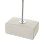 Bougeoir Blanc Argenté Céramique Fer 18,4 x 8,4 x 29,1 cm