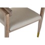 Chaise à Accoudoirs DKD Home Decor Beige Sapin Polyester (59 x 55 x 88 cm)