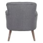 Siège DKD Home Decor Sapin Polyester Gris foncé (65 x 62 x 77 cm)