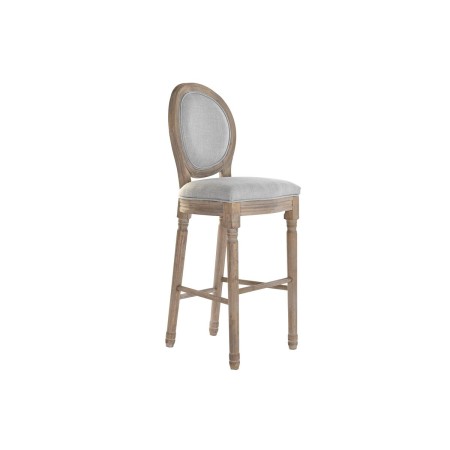 Tabouret DKD Home Decor Sapin Lin Gris clair (48 x 42 x 121 cm)
