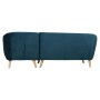 Canapé chaise longue DKD Home Decor Turquoise Polyester Bois d'hévéa (230 x 144 x 84 cm)