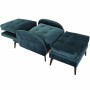 Canapé Convertible DKD Home Decor Noir Métal Turquoise Polyester 2 pcs (74 x 85 x 80 cm)