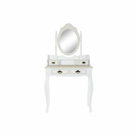 Coiffeuse DKD Home Decor Blanc ABS Miroir Bois MDF (75 x 40 x 140 cm)