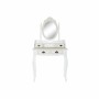 Coiffeuse DKD Home Decor Blanc ABS Miroir Bois MDF (75 x 40 x 140 cm)