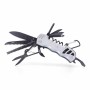 Navaja multiusos EDM 08557 K2 Plateado Mosquetón