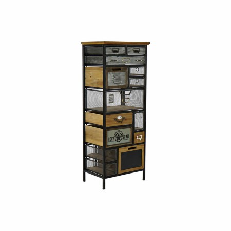 Caisson à Tiroirs DKD Home Decor Sapin Métal (52 x 34 x 127.5 cm)