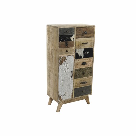 Sinfonier DKD Home Decor Métal Cuir Laiton Bois de manguier (55 x 30 x 110 cm)