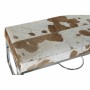 Banquette DKD Home Decor  Noir Acier Cuir Blanc (122 x 41 x 44 cm)
