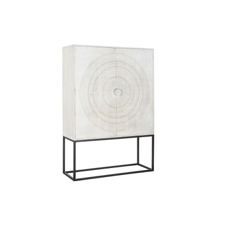 Armoire DKD Home Decor Métal Blanc Bois de manguier (124 x 42 x 177 cm)