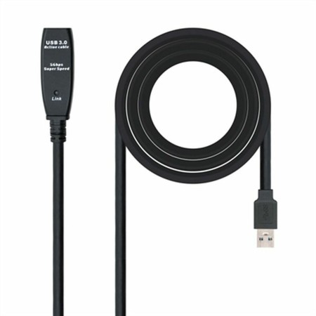 Câble Rallonge à USB NANOCABLE 10.01.0311 Noir 5 m