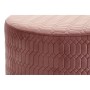 Repose-pied DKD Home Decor Rose Polyester Éponge Bois MDF (55 x 55 x 35 cm)