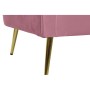 Canapé DKD Home Decor Rose Métal Polyester Éponge Bois MDF (140 x 77 x 81 cm)