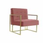 Fauteuil DKD Home Decor Rose Doré Métal Polyester (67 x 70 x 76 cm)