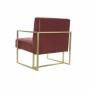 Fauteuil DKD Home Decor Rose Doré Métal Polyester (67 x 70 x 76 cm)