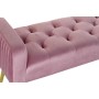 Banquette DKD Home Decor  Rose Doré Polyester Velours Bois MDF (100 x 37 x 52 cm)