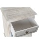Mesita de Noche Home ESPRIT Blanco Azul cielo Gris claro 42 x 32 x 64,5 cm