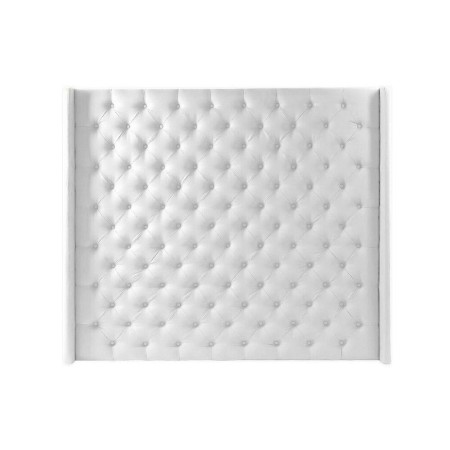 Tête de lit DKD Home Decor Polyester Blanc Bois MDF