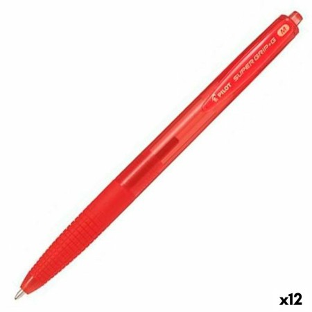 Bolígrafo Pilot Supergrip G Rojo 0,4 mm 1 mm (12 Unidades)