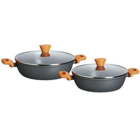 Casserole avec Couvercle Inoxibar 18450 Noir 26 - 28 cm