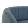 Canapé DKD Home Decor Mousse Bleu Doré Métal Bois Polyester (129 x 75 x 73 cm)