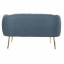 Canapé DKD Home Decor Mousse Bleu Doré Métal Bois Polyester (129 x 75 x 73 cm)