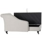 Canapé chaise longue DKD Home Decor Gris clair Métal Bois Polyester (165.5 x 69 x 83 cm)