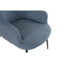 Fauteuil DKD Home Decor Noir Bleu Métal Polyester (70 x 60 x 84 cm)