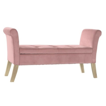 Banquette DKD Home Decor  Rose Bois Polyester (130 x 44 x 69 cm)